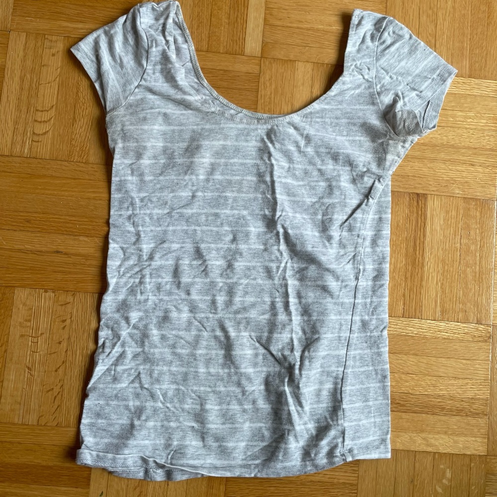 Light Grey Striped Shirt